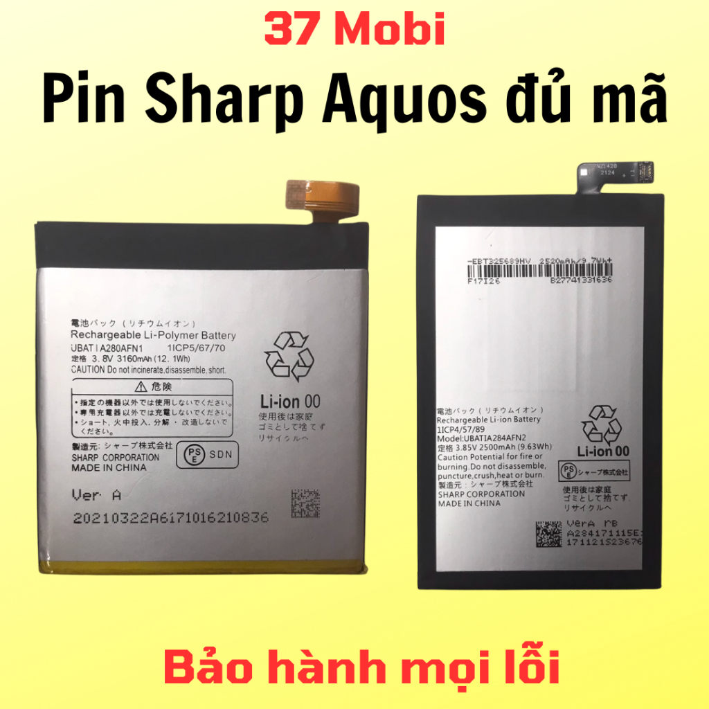 Pin Sharp Aquos R1 R2 R3 R5G R6 R7 Zero2 Zero5G - Tổng hợp Pin Sharp ...