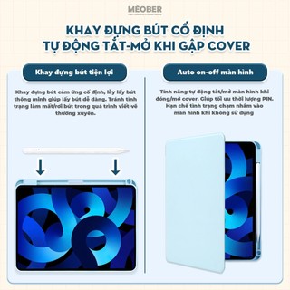 [Bản 2026] Bao da iPad ốp xoay Dọc 360 v2, tháo rời nam châm cho iPad Pro 11, Air 5 6 7 Gen 8 9 10 11, Pro M4 by MèoBer