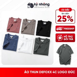Áo thun DEFOXX 4C logo đúc, Áo thun thể thao cổ tròn, Áo thun nam nhiều màu