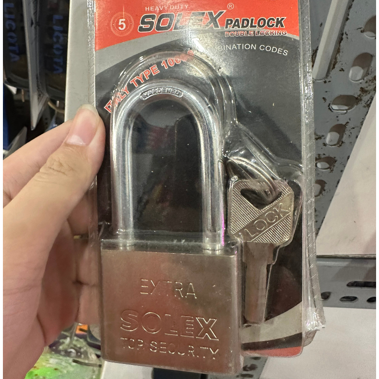 Ổ Khoá Solex càng ngắn, dài và chống cắt 50mm 60mm | Chìa muỗng