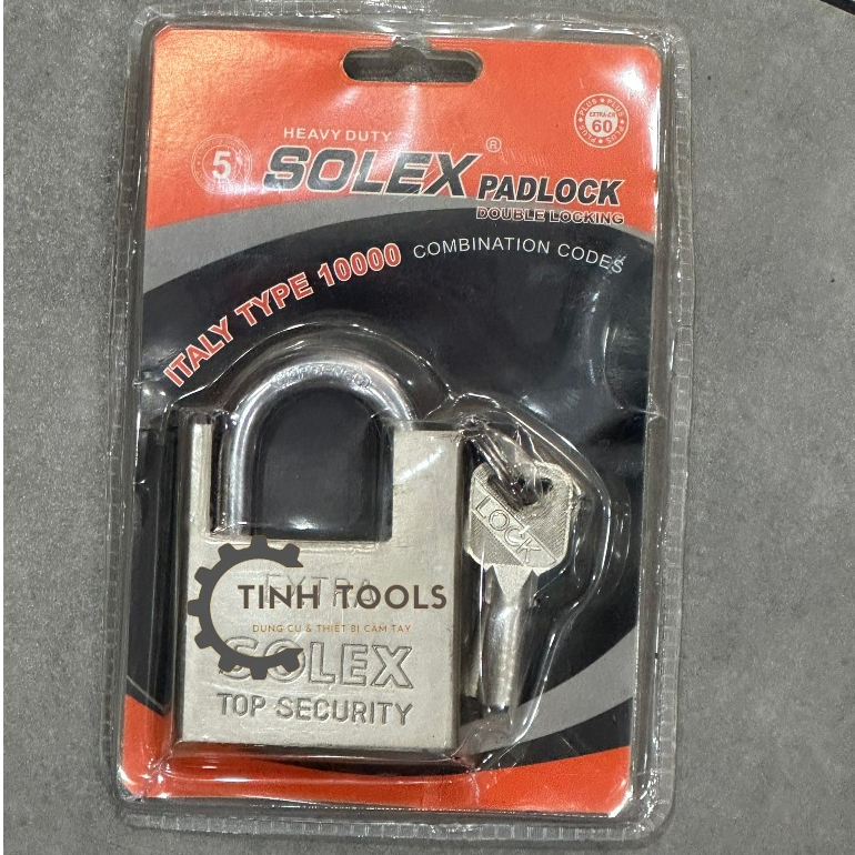 Ổ Khoá Solex càng ngắn, dài và chống cắt 50mm 60mm | Chìa muỗng