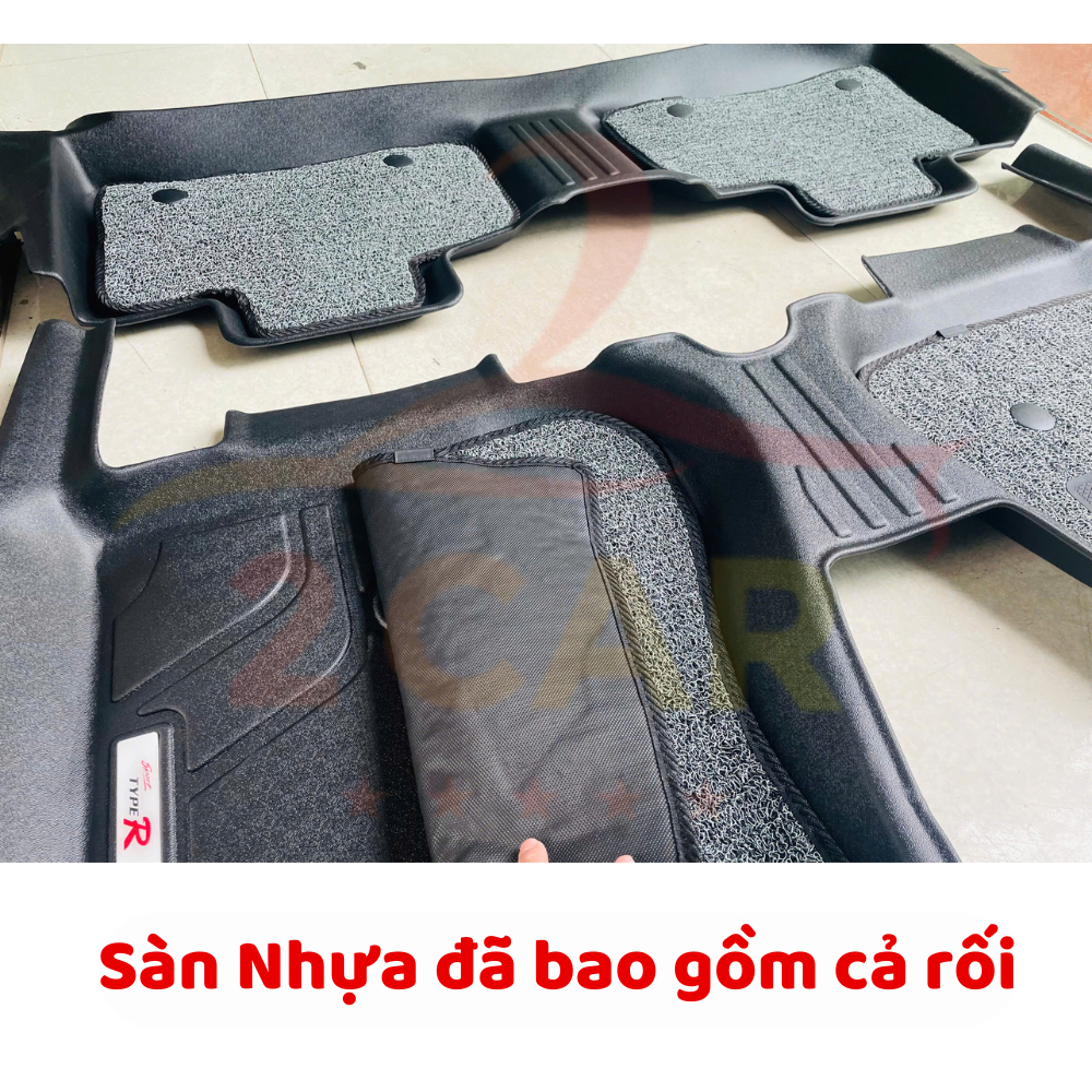 Thảm lót sàn NHỰA 5D kèm rối sẵn xe VINFAST VF6 Hàng Nhựa đúc nguyên khối TPE siêu đẹp, siêu bền, không thấm nước,