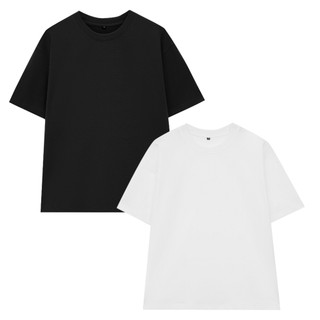 Áo thun trơn, áo thun trắng đen full size unisex mềm mịn form rộng tay lỡ