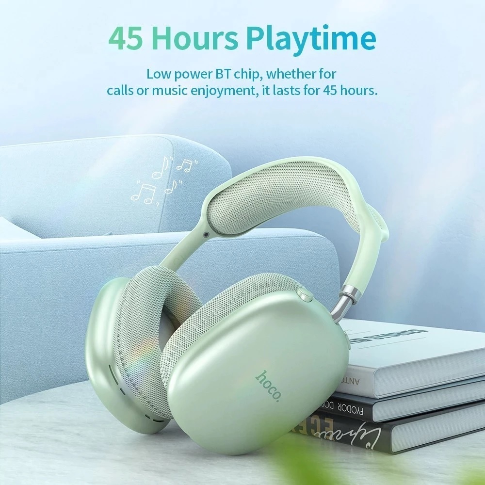 Tai Nghe Chụp Tai Hoco W35 Air Bluetooth Hỗ Trợ Cắm Thẻ Nhớ Cổng AUX Nghe Nhạc 45h Bảo Hành 2 Năm | BigBuy360 - bigbuy360.vn