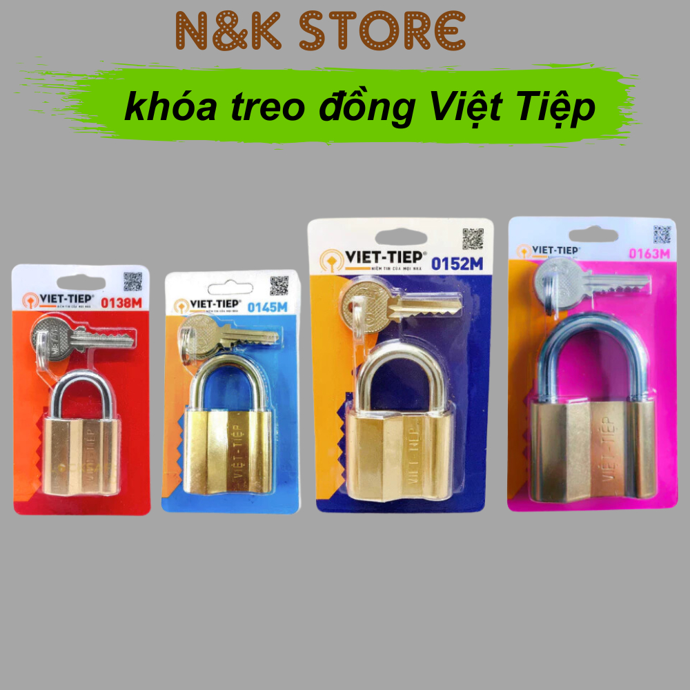 Khóa treo đồng Việt Tiệp ,ổ khóa đồng Việt Tiệp chống trộm nhiều kích cỡ