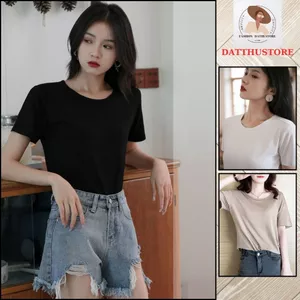 Áo thun ngắn tay cho nữ mùa hè cổ tròn , dáng rộng áo sơ mi xếp lớp bên trong (datthustore - ms61)