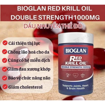 Dầu nhuyễn thể Bioglan Red Krill Oil 1000mg 60 viên của Úc