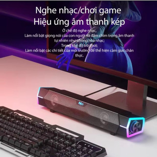 Loa Máy Tính Bluetooth LED RGB Niye V18 Tích Hợp Micro, Âm Thanh Vòm 360, Nghe Nhạc, Chơi Game