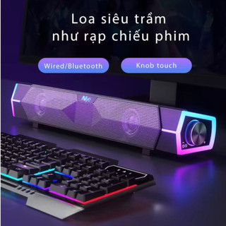 Loa Máy Tính Bluetooth LED RGB Niye V18 Tích Hợp Micro, Âm Thanh Vòm 360, Nghe Nhạc, Chơi Game