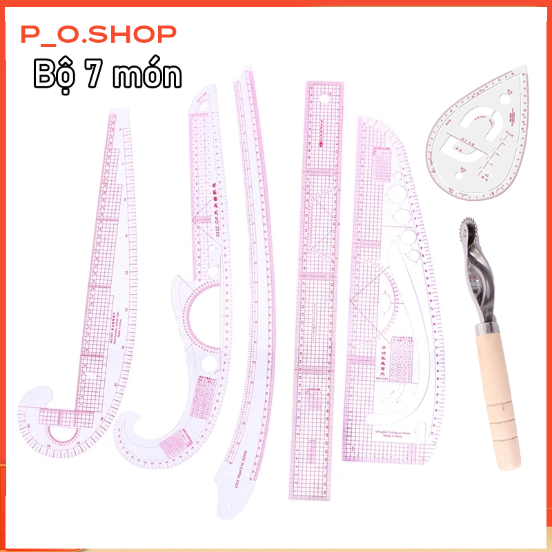Bộ thước dẻo 7 món dùng đồ vẽ