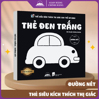Sách - Thẻ Siêu Kích Thích Thị Giác Cho Trẻ Sơ Sinh -  Thẻ Đường Nét Đen Trắng