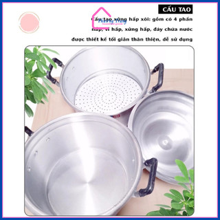 Chõ hấp xôi, đồ xôi nhôm Trường Thành đủ size 20, 22,24,26,28,30,32,34,36,38,40,42 - Phương Trang