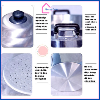 Chõ hấp xôi, đồ xôi nhôm Trường Thành đủ size 20, 22,24,26,28,30,32,34,36,38,40,42 - Phương Trang