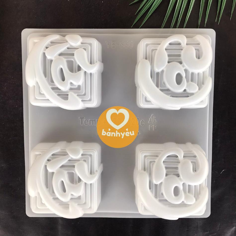 Khuôn rau câu chữ nổi Tài Lộc 3D/Khuôn vĩ rau câu Tài Lộc nhựa PP chịu nhiệt - KHTC
