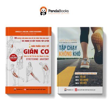 Sách PANDABOOKS combo 2 cuốn Giải phẫu học về giãn cơ + Tập chạy không khó