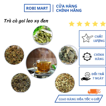 Trà cà gai leo xạ đen robimart (cà gai leo, xạ đen, giảo cổ lam, cỏ ngọt, nhài nở) giải độc gan - hộp 10, 20, 30 gói