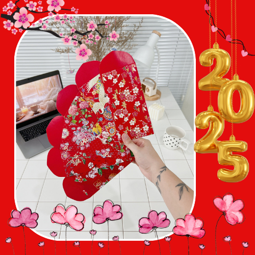 Bao lì xì tết 2025 cao cấp của Gác Xép chất liệu Kraft Nhật nhập khẩu - Mã GX024