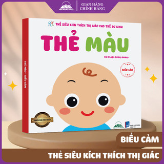 Sách - Thẻ Siêu Kích Thích Thị Giác Cho Trẻ Sơ Sinh - Thẻ Biểu Cảm Màu