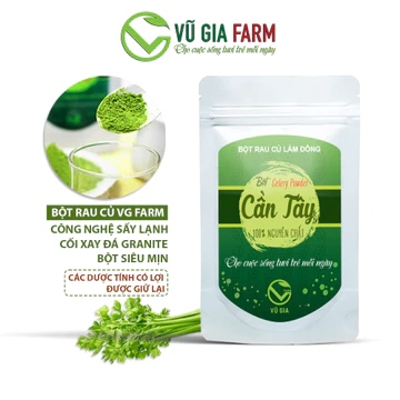 Bột Cần Tây Sấy Lạnh Nguyên Chất Vũ Gia (50g/ túi) + Tặng 5 Khẩu Trang Y Tế