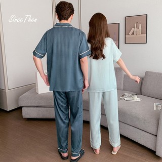 Đồ pijama đôi, pijama cặp đôi tay ngắn quần dài mặc nhà (Kèm thêm quần ngắn như ảnh) - Since Then