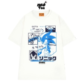Áo Thun Hoạt Hình NGỐ TEE Sonic The Hedgehog Chất Vải Cotton 75 Thoáng Mát Form Rộng