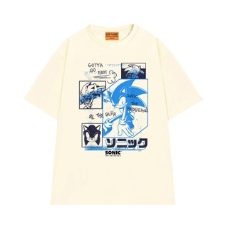 Áo Thun Hoạt Hình NGỐ TEE Sonic The Hedgehog Chất Vải Cotton 75 Thoáng Mát Form Rộng