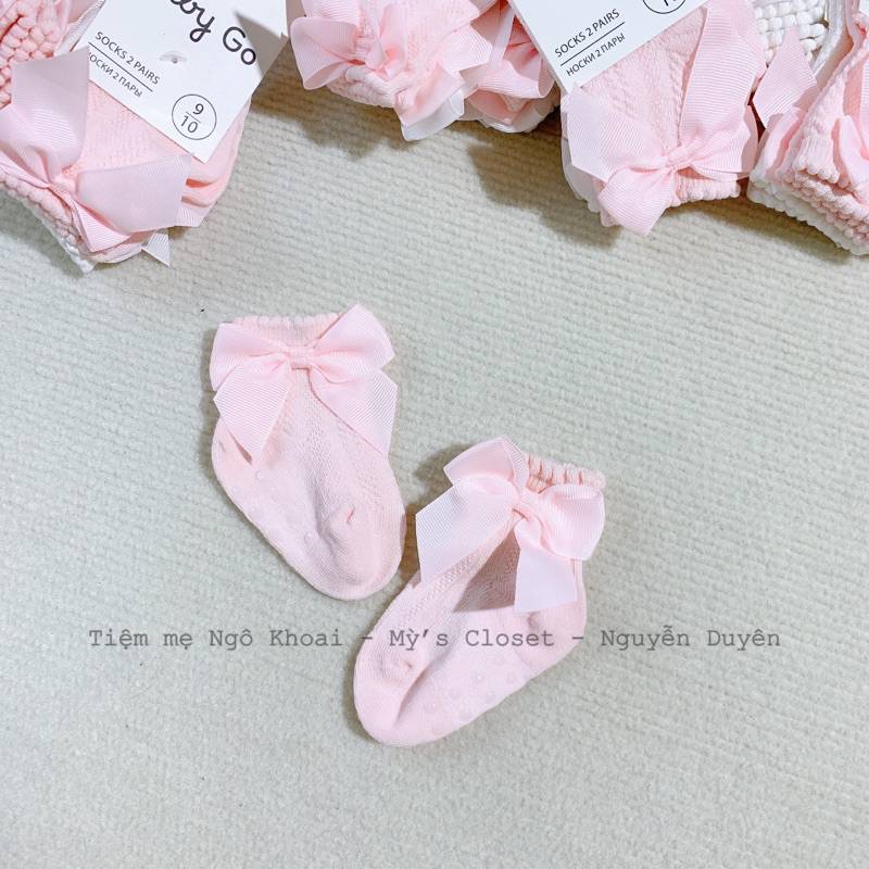 [MD181]❤️BABY.GO❤️ Tất nơ cổ cao tiểu thư cho bé gái