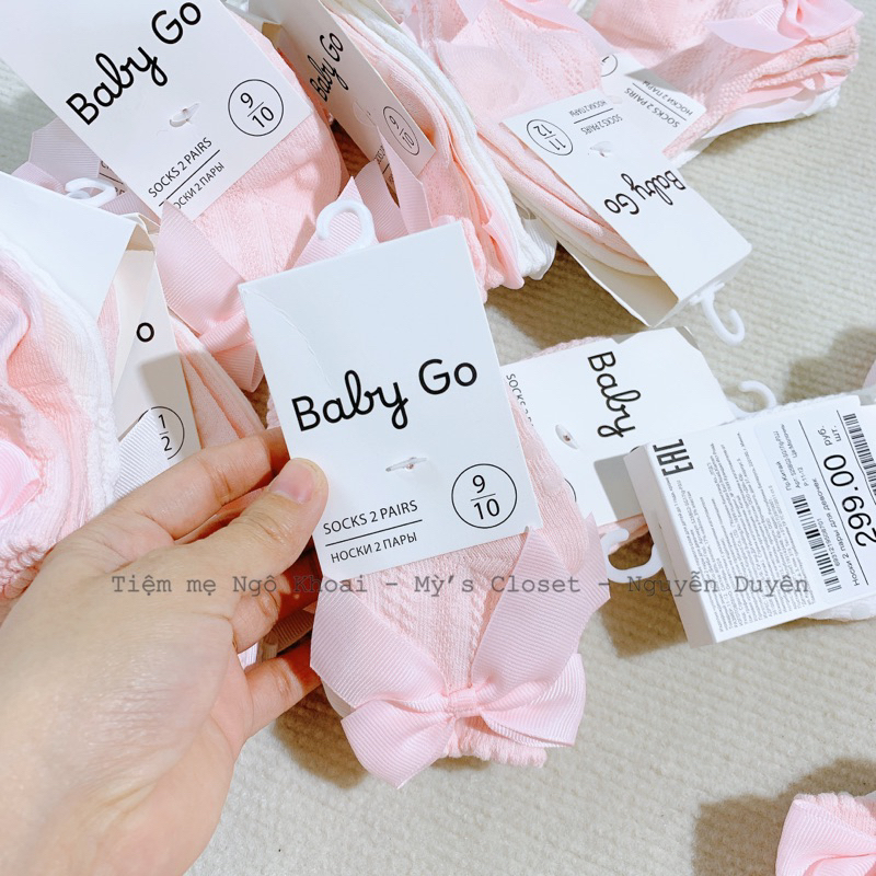 [MD181]❤️BABY.GO❤️ Tất nơ cổ cao tiểu thư cho bé gái