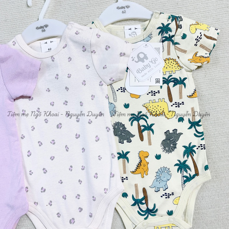 [MD182]❤️BABY.GO❤️Bodysuit/ áo liền thân ngắn tay xuất xịn cho bé yêu