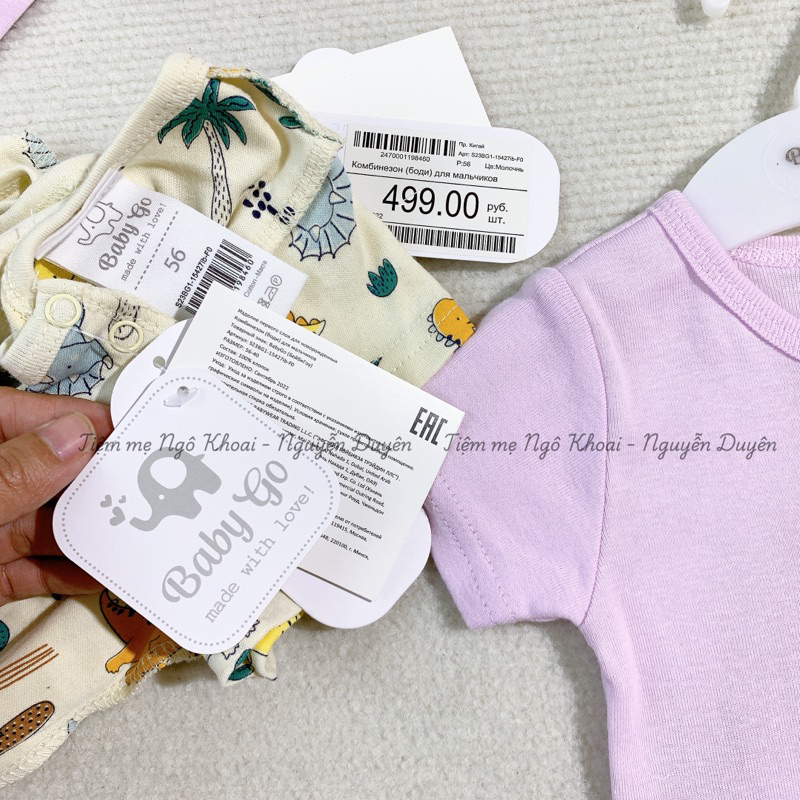 [MD182]❤️BABY.GO❤️Bodysuit/ áo liền thân ngắn tay xuất xịn cho bé yêu