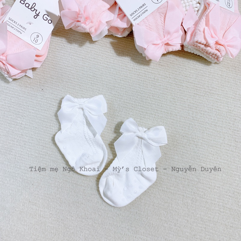 [MD181]❤️BABY.GO❤️ Tất nơ cổ cao tiểu thư cho bé gái