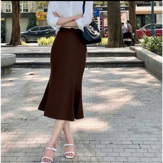 Chân váy đuôi cá( lưng chun không dây kéo) vải umi cao cấp MS 517