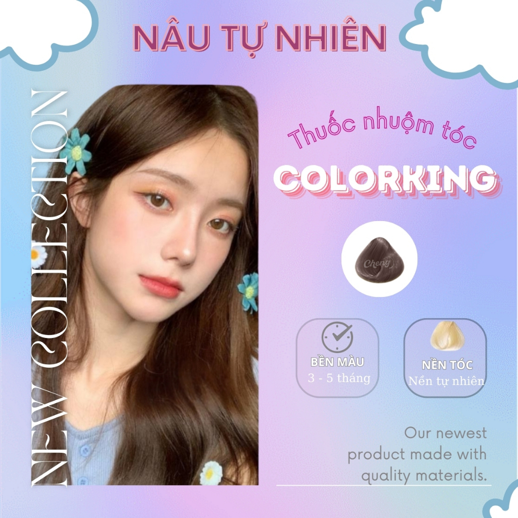 thuốc nhuộm tóc màu hồng tím, thuốc nhuộm tóc tại nhà cao cấp tiện lợi COLORKING