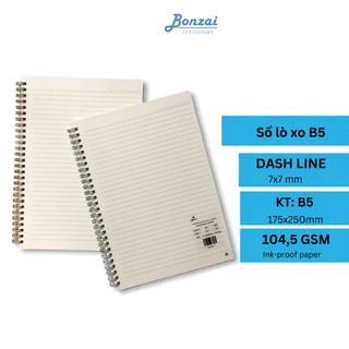 Sổ lò xo kép bìa nhựa trong suốt 100GSM/120 trang - BONZAI