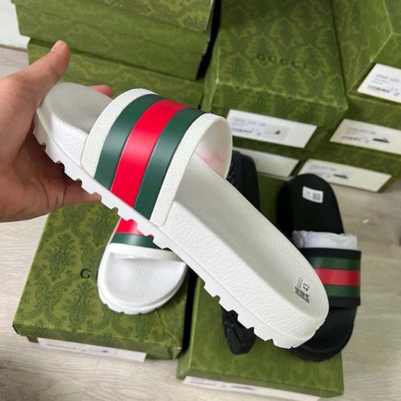 [Hàng Cao Cấp] Dép Rubber Slide - Dép G.2C Quai Ngang 3 Sọc Bản Đẹp Nhất - Full Box Phụ Kiện Dép  Đế Cao