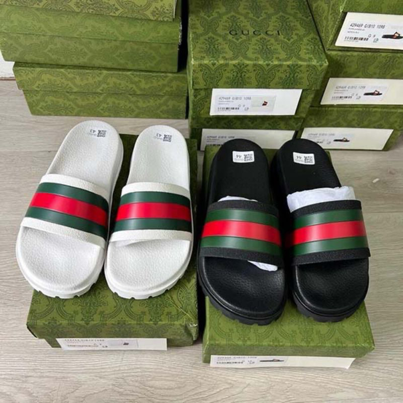 [Hàng Cao Cấp] Dép Rubber Slide - Dép G.2C Quai Ngang 3 Sọc Bản Đẹp Nhất - Full Box Phụ Kiện Dép  Đế Cao