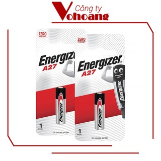 Bộ 2 Pin Energizer A27 Alkaline - Pin cửa cuốn, cửa cổng, khóa điều khiển từ xa
