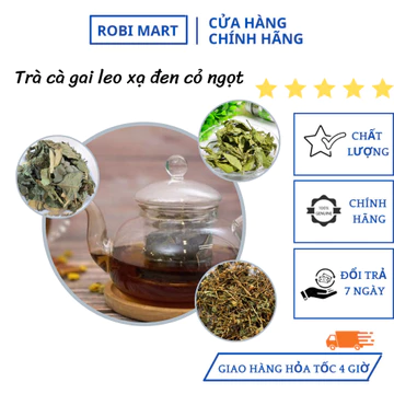 Trà cà gai leo xạ đen cỏ ngọt robimart (cà gai leo, xạ đen, cỏ ngọt) giải độc gan - hộp 10, 20, 30 gói