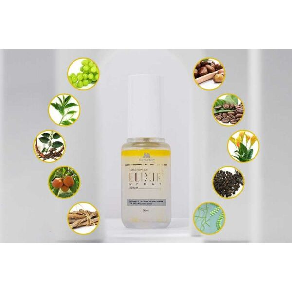 Tinh chất dưỡng dạng xịt cung cấp độ ẩm và làm sáng da Mediworld Elite Peptide Elixir Spray Serum