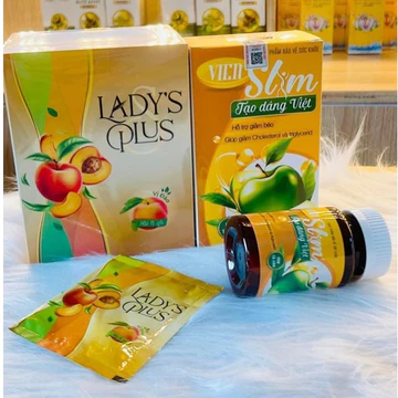 Combo Trà Đào Giảm Cân Lady's Plus - Viên Thải Độc Slim Tạo Dáng Việt giảm cân hiệu quả
