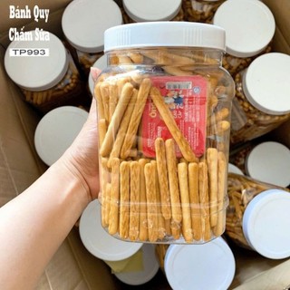 Ăn vặt huyền thoại-500gr/Keo Bánh quy đũa vị bơ sữa mặn kèm sữa đặc,giòn tan thơm ngon.
