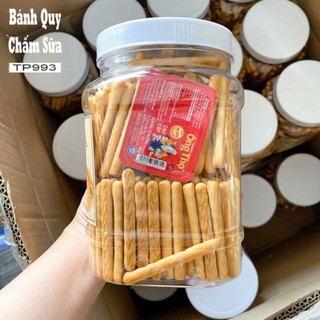 Ăn vặt huyền thoại-500gr/Keo Bánh quy đũa vị bơ sữa mặn kèm sữa đặc,giòn tan thơm ngon.