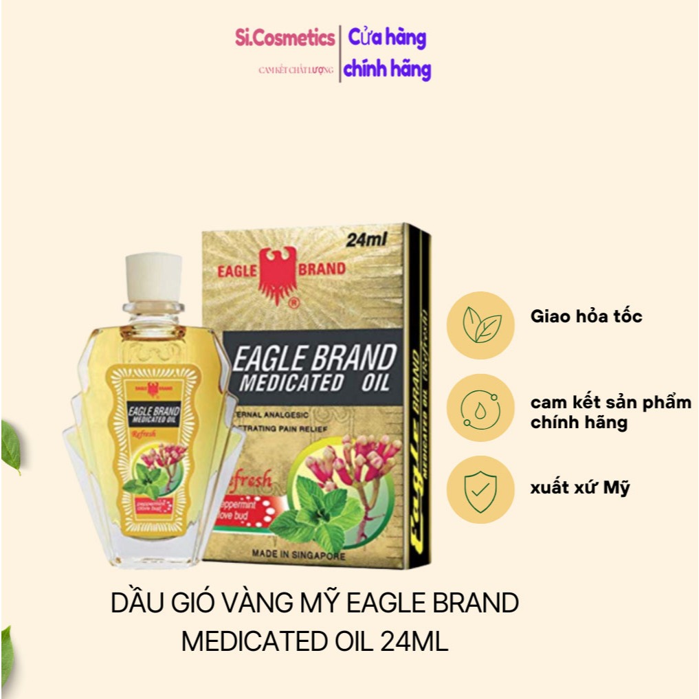 DẦU GIÓ VÀNG MỸ EAGLE BRAND MEDICATED OIL 24ML