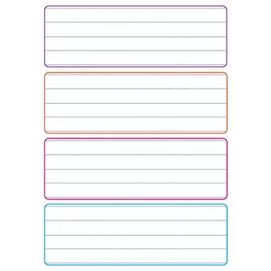 Bộ 5 Thẻ từ chữ nhật có thể viết xóa dễ dàng kích thước 7x21cm và 9x21cm có nam châm dính bảng