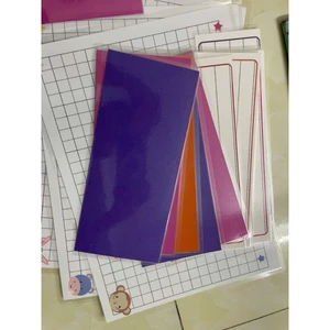 Combo 10 Thẻ từ chữ nhật có thể viết xóa dễ dàng kích thước 7x21cm và 9x21cm có nam châm dính bảng