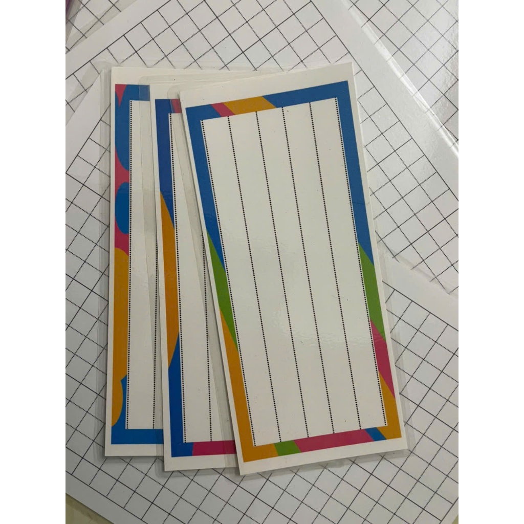 Combo 10 Thẻ từ chữ nhật có thể viết xóa dễ dàng kích thước 7x21cm và 9x21cm có nam châm dính bảng