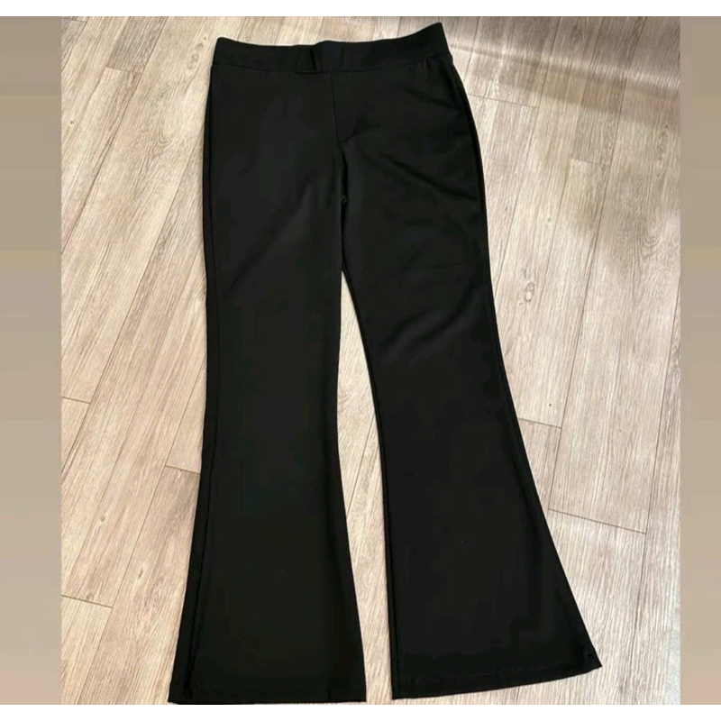 Sét Bộ Nữ Quần Ống Loe Umi Cạp Cao Co Dãn + Mix Áo Phông Cổ Tim Trơn Thụng  Form Rộng Cotton Su