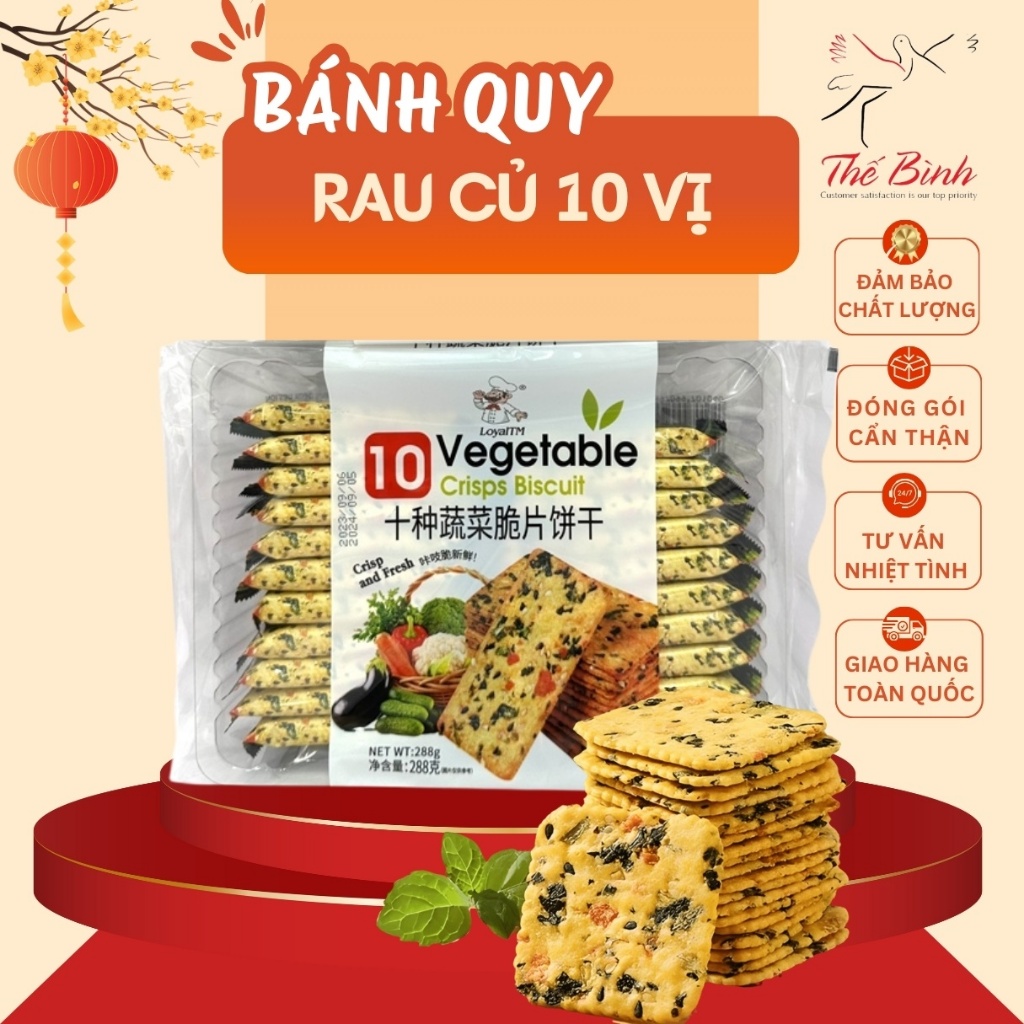 Bánh quy rau củ 10 vị gói 288g, 9 vị gói 328g | Shopee Việt Nam