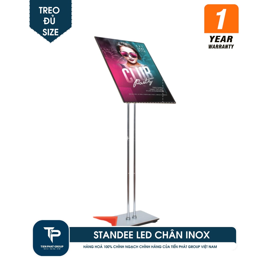 HỘP ĐÈN LED QUẢNG CÁO + CHÂN INOX ( Đã bao gồm khung tranh điện + chân ...
