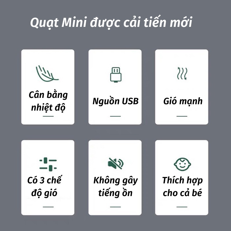 Quạt Mini Tích Điện Để Bàn Cực Mát, Quạt Tích Điện Mini Kẹp Bàn, Quạt Kẹp Xoay 720 độ Chắc Chắn Cho Dân Văn Phòng | BigBuy360 - bigbuy360.vn